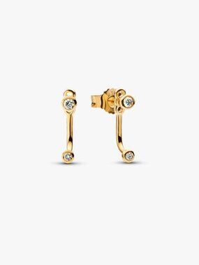 Pandora Era Bezel Lab-Grown Diamond Ear Jacket Stud Earrings
